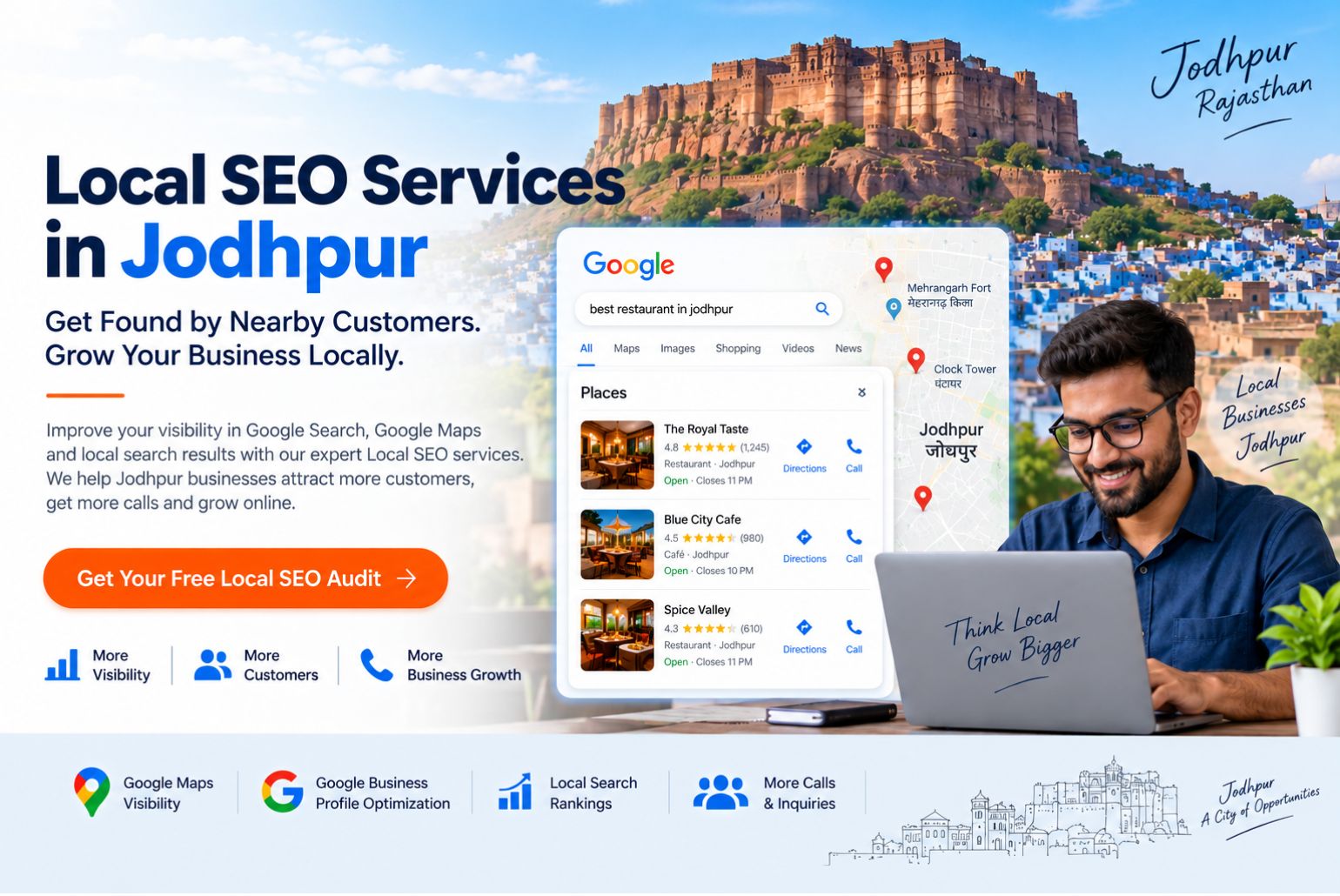Local SEO services in Jodhpur for improving Google Search and Google Maps visibility